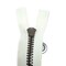 Off White Molded Plastic Jacket Zipper with Brown Teeth 25 Inches